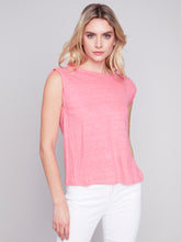 Load image into Gallery viewer, Charlie B C1364PK Sleeveless Solid Linen Top SS24
