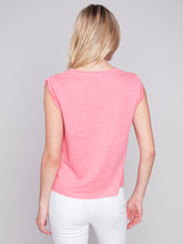Load image into Gallery viewer, Charlie B C1364PK Sleeveless Solid Linen Top SS24
