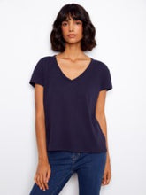 Load image into Gallery viewer, Charlie B C1428PK Cotton Drop Shoulder V-Neck T-Shirt SS26

