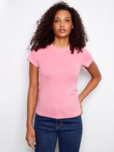 Load image into Gallery viewer, Charlie B C1443PK Tencel Rib Crew Neck T-Shirt SS26
