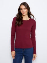 Load image into Gallery viewer, CHARLIE B C1448 TENCEL TIB LONG SLEEVE CREW NECK TSHIRT FW26
