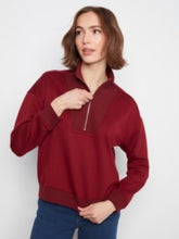 Load image into Gallery viewer, CHARLIE B C1454 SOFT SCUBA HALF ZIP SWEATSHIRT FW26
