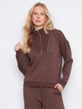Load image into Gallery viewer, CHARLIE B C1454 SOFT SCUBA HALF ZIP SWEATSHIRT FW26
