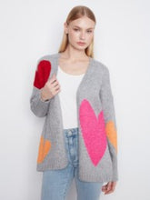 Load image into Gallery viewer, CHARLIE B C2168 HEART OPEN FRONT CARDIGAN FW26
