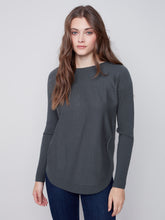 Load image into Gallery viewer, Charlie B C2170Y Long Sleeve Sweater With Back Eyelet Detail FW23
