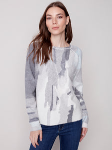 Charlie B C2268X/918A Reversible Printed Sweater FW23