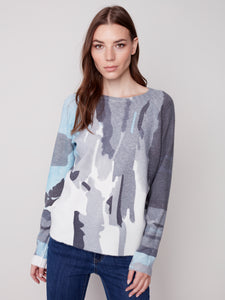 Charlie B C2268X/918A Reversible Printed Sweater FW23