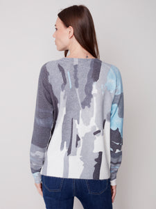 Charlie B C2268X/918A Reversible Printed Sweater FW23