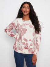 Load image into Gallery viewer, CHARLIE B C2268 REVERSIBLE PRINTED RAGLAN LONG SLEEVE CREW NECK SWEATER FW26

