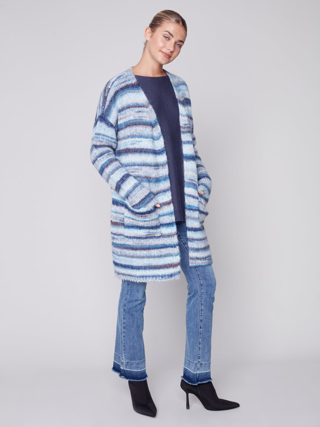Charlie B C2438/668B Space Dye Cardigan FW23