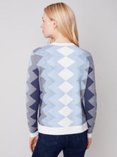 Load image into Gallery viewer, Charlie B C2520 Crew Neck Plushy Sweater with Color Block FW23
