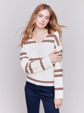 Load image into Gallery viewer, Charlie B C2653 927B Stripe Sweater FW24
