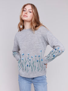 Charlie B C2673 Flower Sweater FW24