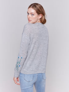 Charlie B C2673 Flower Sweater FW24