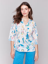 Load image into Gallery viewer, Charlie B C4188T Popover Blouse SS25
