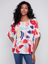 Load image into Gallery viewer, Charlie B C4296YD Printed Blouse SS24

