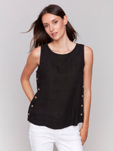 Load image into Gallery viewer, Charlie B C4425T Sleeveless Linen Top SS25
