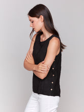 Load image into Gallery viewer, Charlie B C4425T Sleeveless Linen Top SS25
