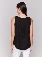 Load image into Gallery viewer, Charlie B C4425T Sleeveless Linen Top SS25
