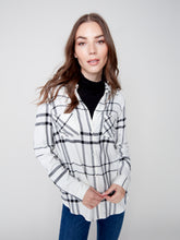 Load image into Gallery viewer, Charlie B C4490  Plaid Blouse with Front Tab FW23
