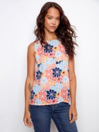 Charlie B C4512RR-808B Sleeveless Blouse With Back Keyhole SS26