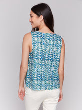 Load image into Gallery viewer, Charlie B C4543PR Linen Top with Slit SS25
