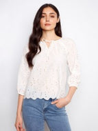 Charlie B C4661 3/4 Raglan Sleeve Blouse SS26