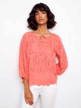 Load image into Gallery viewer, Charlie B C4661 3/4 Raglan Sleeve Blouse SS26
