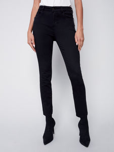 Charlie B C5430 Decorative Zipper Pocket Skinny Leg Jean