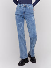 Load image into Gallery viewer, Charlie B C5572 Heart Jean FW24
