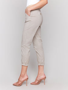 Charlie B C5625 Slim Leg Pant With Belt SS25