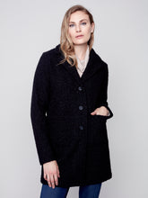 Load image into Gallery viewer, Charlie B C6141X Boucle Knit Tailored Collar Coat Fw23
