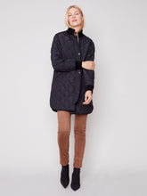 Load image into Gallery viewer, Charlie B C6253 Long Quilted Jacket with Rib FW23
