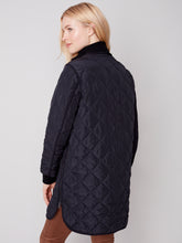 Load image into Gallery viewer, Charlie B C6253 Long Quilted Jacket with Rib FW23
