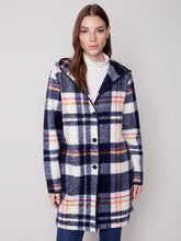 Load image into Gallery viewer, Charlie B C6267P Hooded Button Front Boiled Wool Jacket FW23
