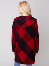 Load image into Gallery viewer, Charlie B C6267 Hooded Button Front Boiled Wool Jacket FW23
