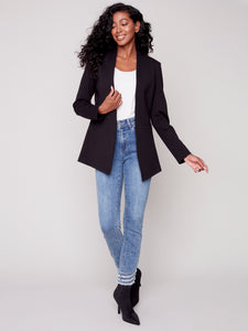 Charlie B C6275 Solid Knit Blazer Jacket FW23