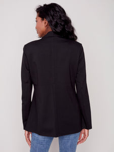 Charlie B C6275 Solid Knit Blazer Jacket FW23