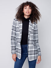 Load image into Gallery viewer, Charlie B C6279 Plaid Long Sleeve Blazer Jacket FW23
