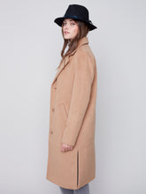 Load image into Gallery viewer, Charlie B C6280 Solid Faux Wool Melton Tailored Coat Fw23
