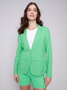 Charlie B C6301 Solid Linen Blazer SS24