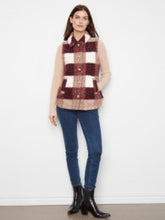 Load image into Gallery viewer, CHARLIE B C6319 PLAID BOUCLE KNIT VEST FW26
