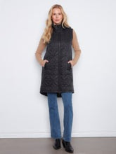 Load image into Gallery viewer, CHARLIE B C6426 LONG HOODED PUFFER VEST FW26
