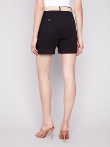 Charlie B C8065 Cuffed Shorts with Belt SS25
