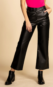 Pink Martini PA-6911576 Straight to the Chase Leather Pant FW23