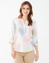 Load image into Gallery viewer, FDJ 3/4 Sleeve Tab Up Henley Top 3491129 SS24
