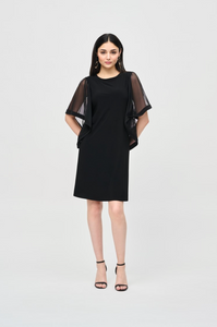 Joseph Ribkoff 243272 Silky Knit and Mesh Trapeze Dress FW24
