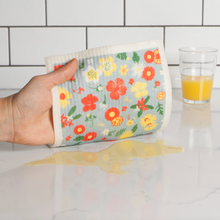 Load image into Gallery viewer, Flowers Of The Month Swedish Sponge Cloth
