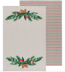 Tea Towels set of 2 Deck the Halls
