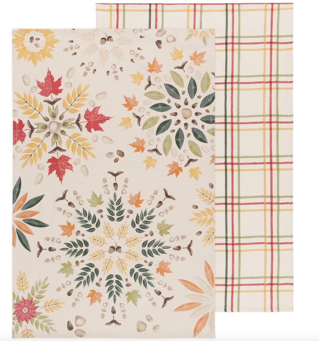 Tea Towels set of 2 Fall Foliage